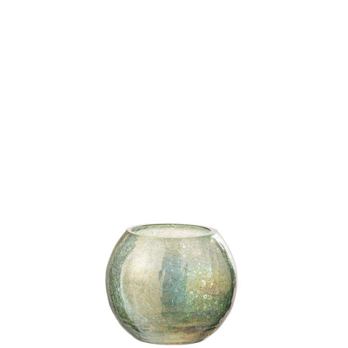 J-Line Laterne Sphere Crackle Pearl Effect - Glas - Grün - klein - HomeDesign Knaus
