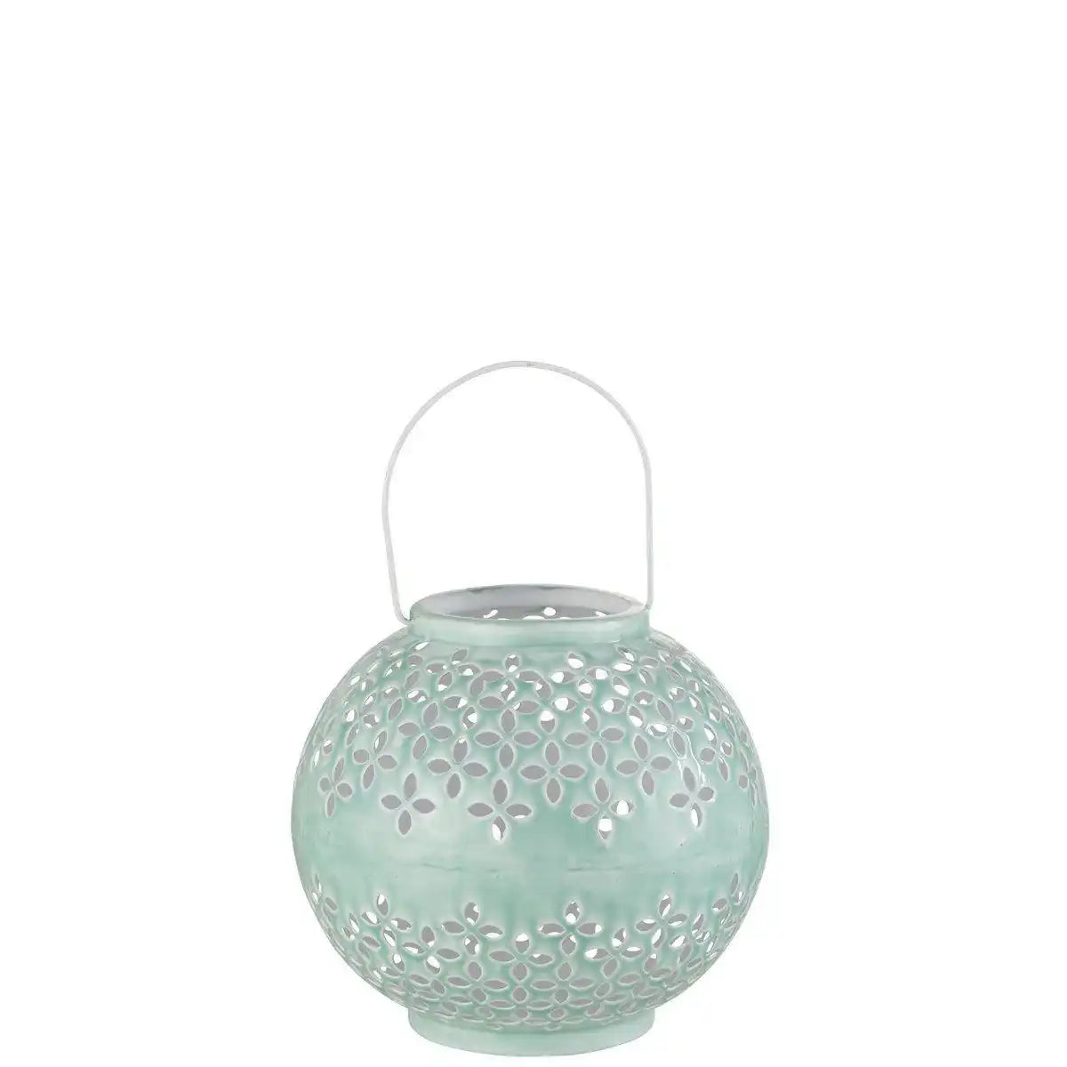 J-Line Laterne Sphere Perforated – Eisen – Blau - HomeDesign Knaus