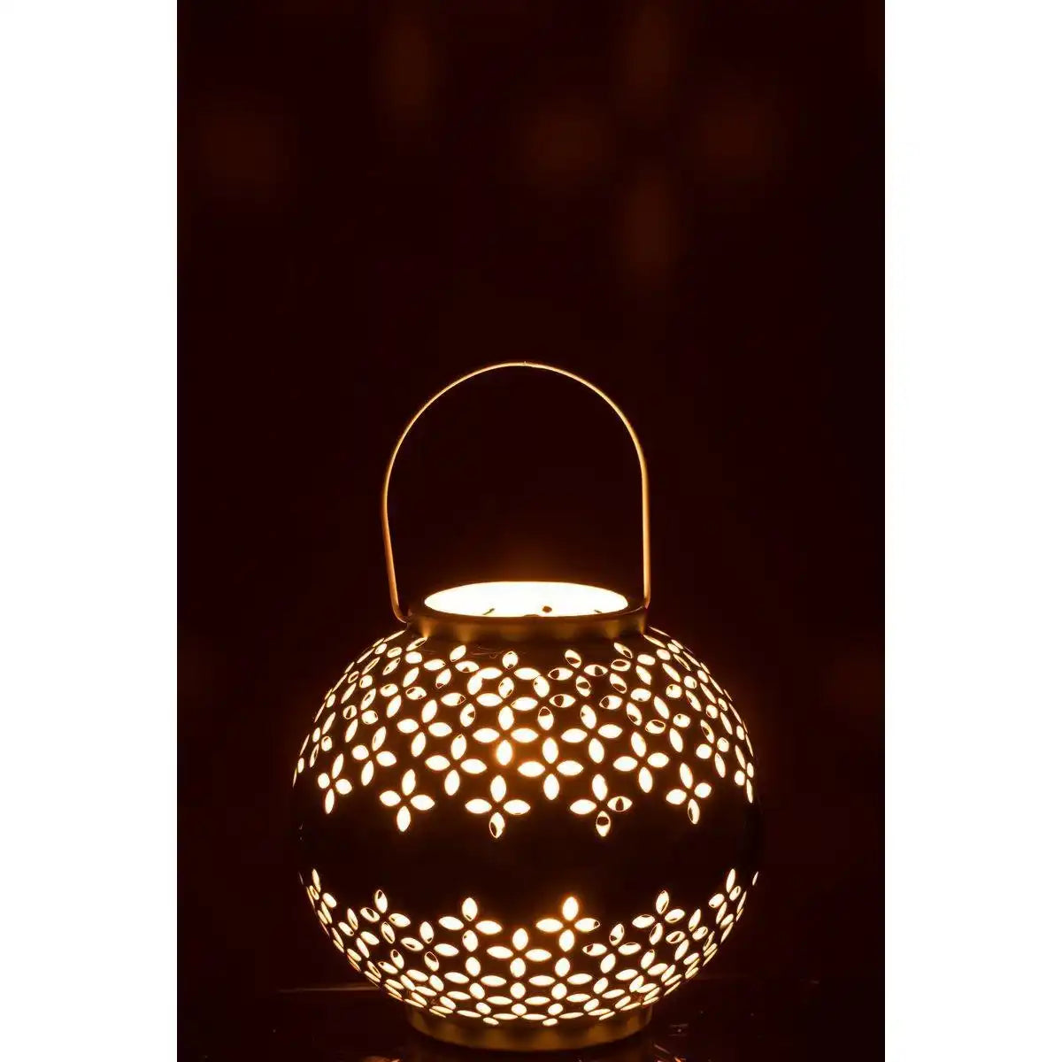 J-Line Laterne Sphere Perforated – Eisen – Blau - HomeDesign Knaus