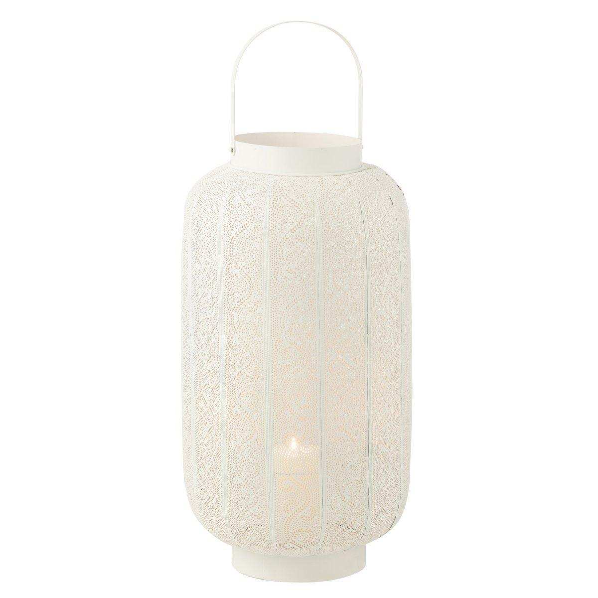 J-Line Laterne Wiz - Metall/Glas - Weiß - HomeDesign Knaus