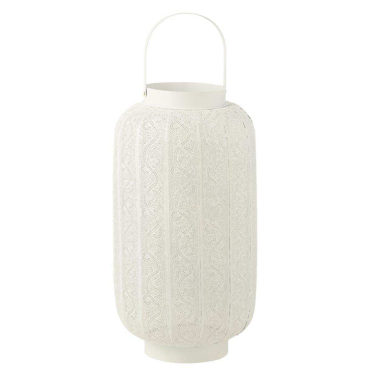J-Line Laterne Wiz - Metall/Glas - Weiß - HomeDesign Knaus