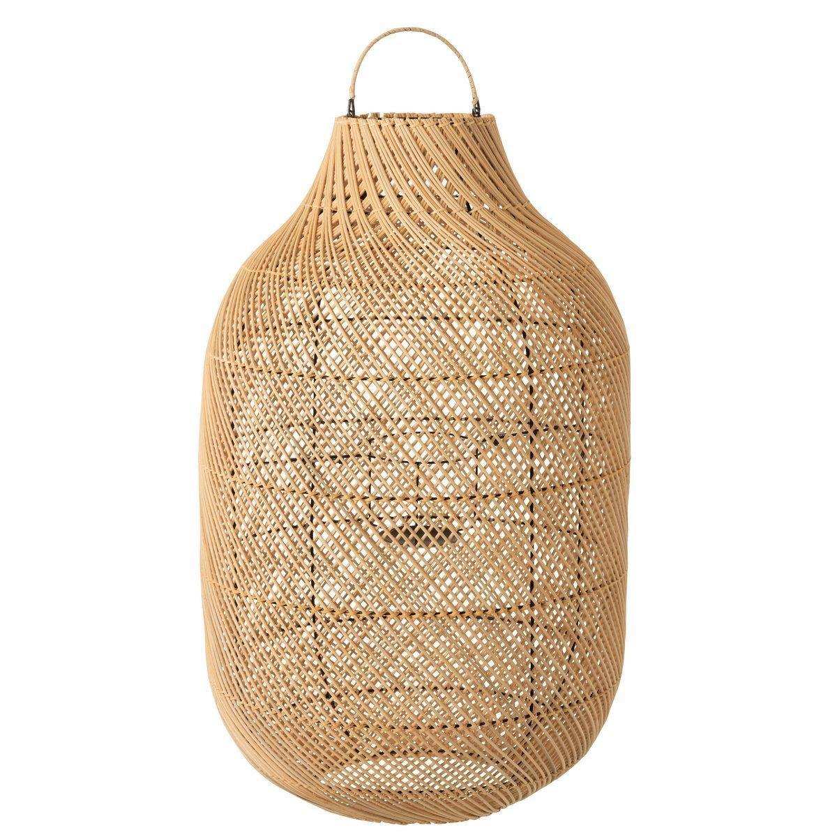 J-Line Laterne Zylinder – Rattan – Natur – extra groß - HomeDesign Knaus