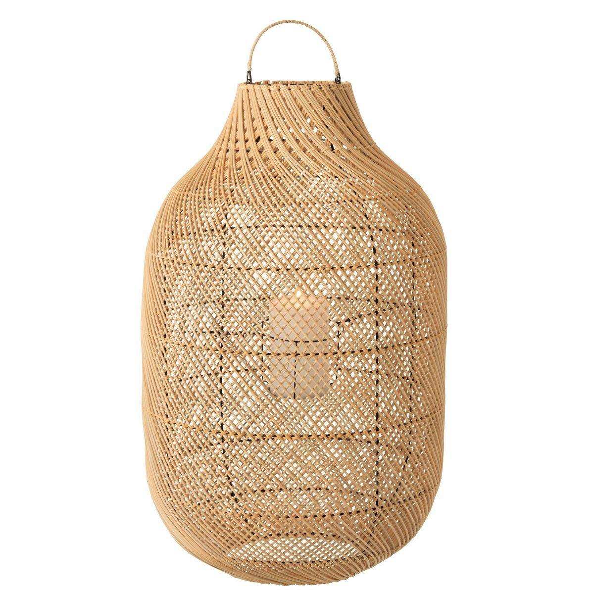 J-Line Laterne Zylinder – Rattan – Natur – extra groß - HomeDesign Knaus
