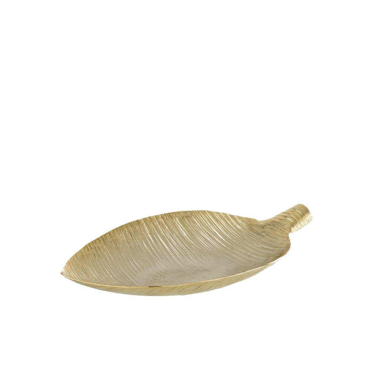 J-Line Leaf Schale - Metall - Gold - - HomeDesign Knaus