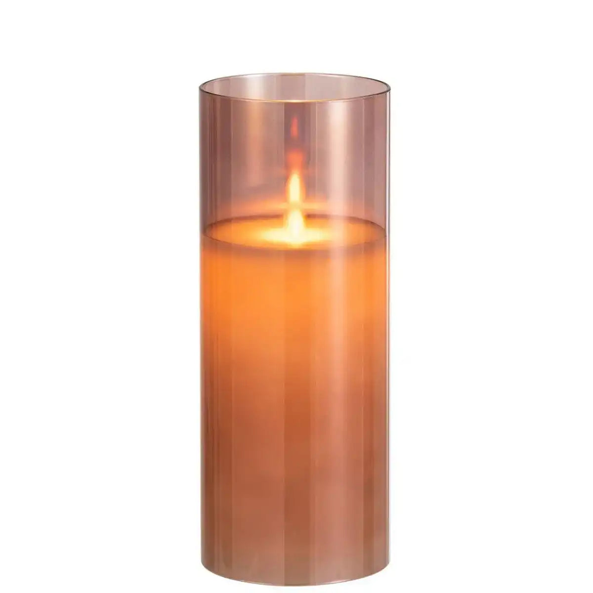 J-Line LED-Lampe Glänzendes Glas Braun Groß - HomeDesign Knaus