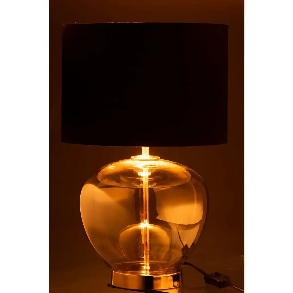 J-Line Leuchte Transparentes Glas/Textil Gold/Schwarz - HomeDesign Knaus