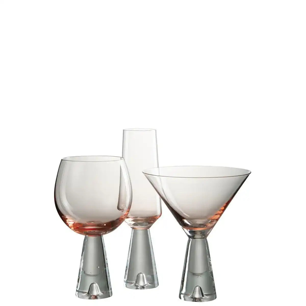 J-Line Lewis Cocktailglas - Glas - transparent/ orange - - HomeDesign Knaus