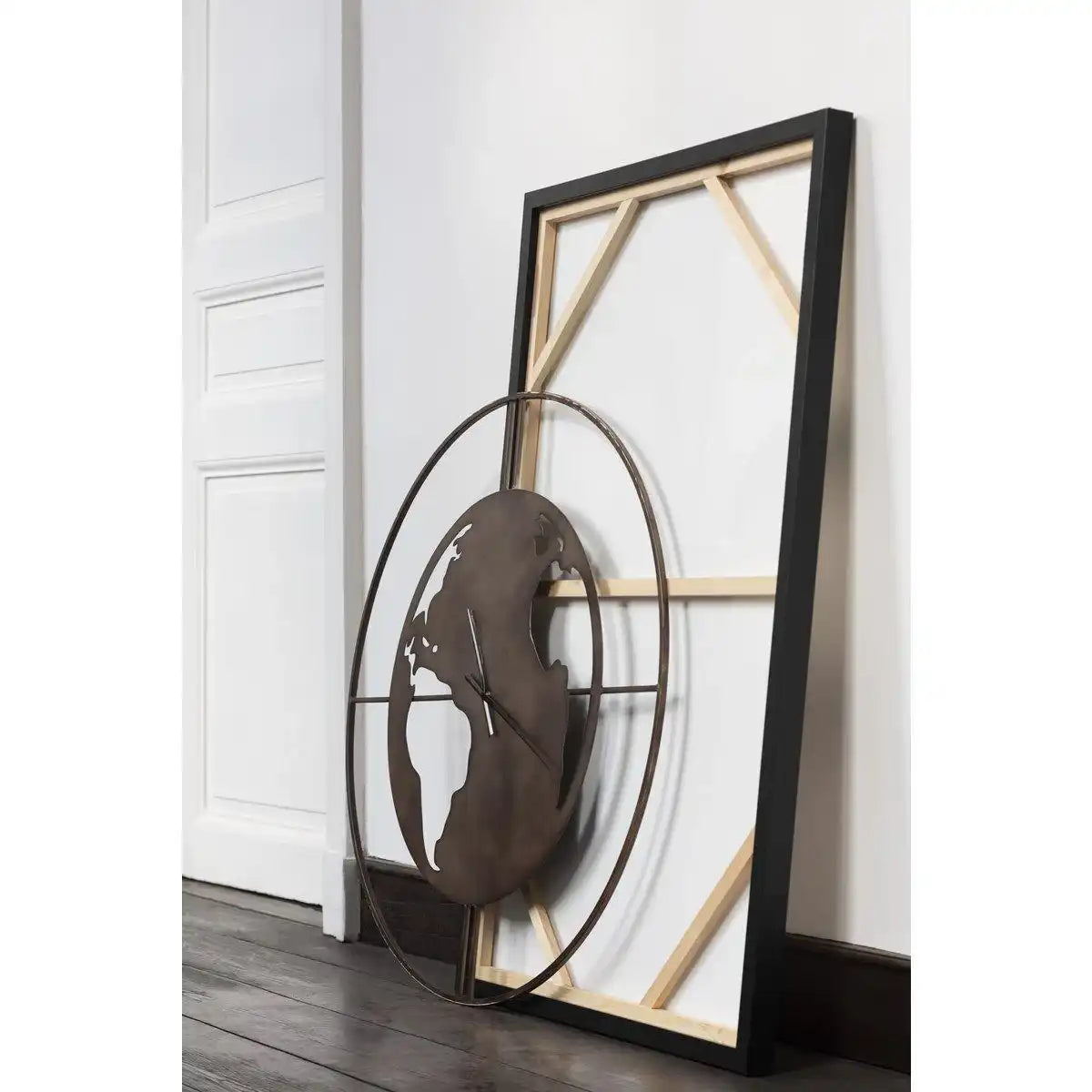 J-Line Lochuhr – Metall – dunkelbraun Ø 4 cm - HomeDesign Knaus
