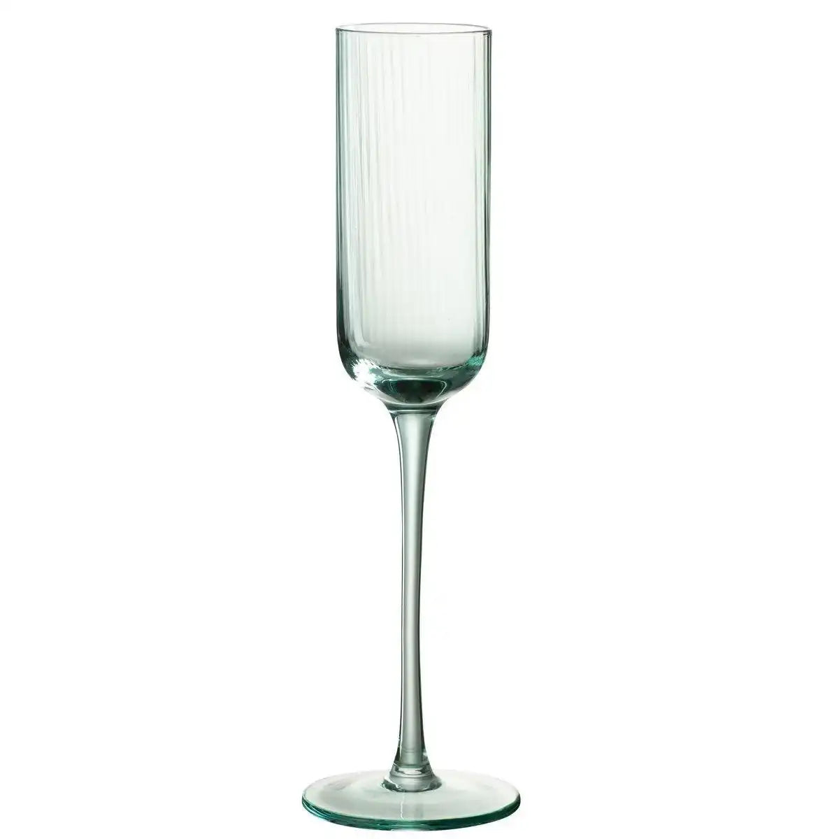 J-Line Louise Champagnerglas - Glas - transparent/ grün - - HomeDesign Knaus