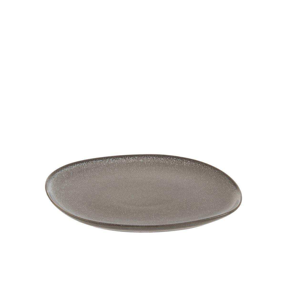 J-Line Louise Teller - Keramik - Braun - M - - HomeDesign Knaus
