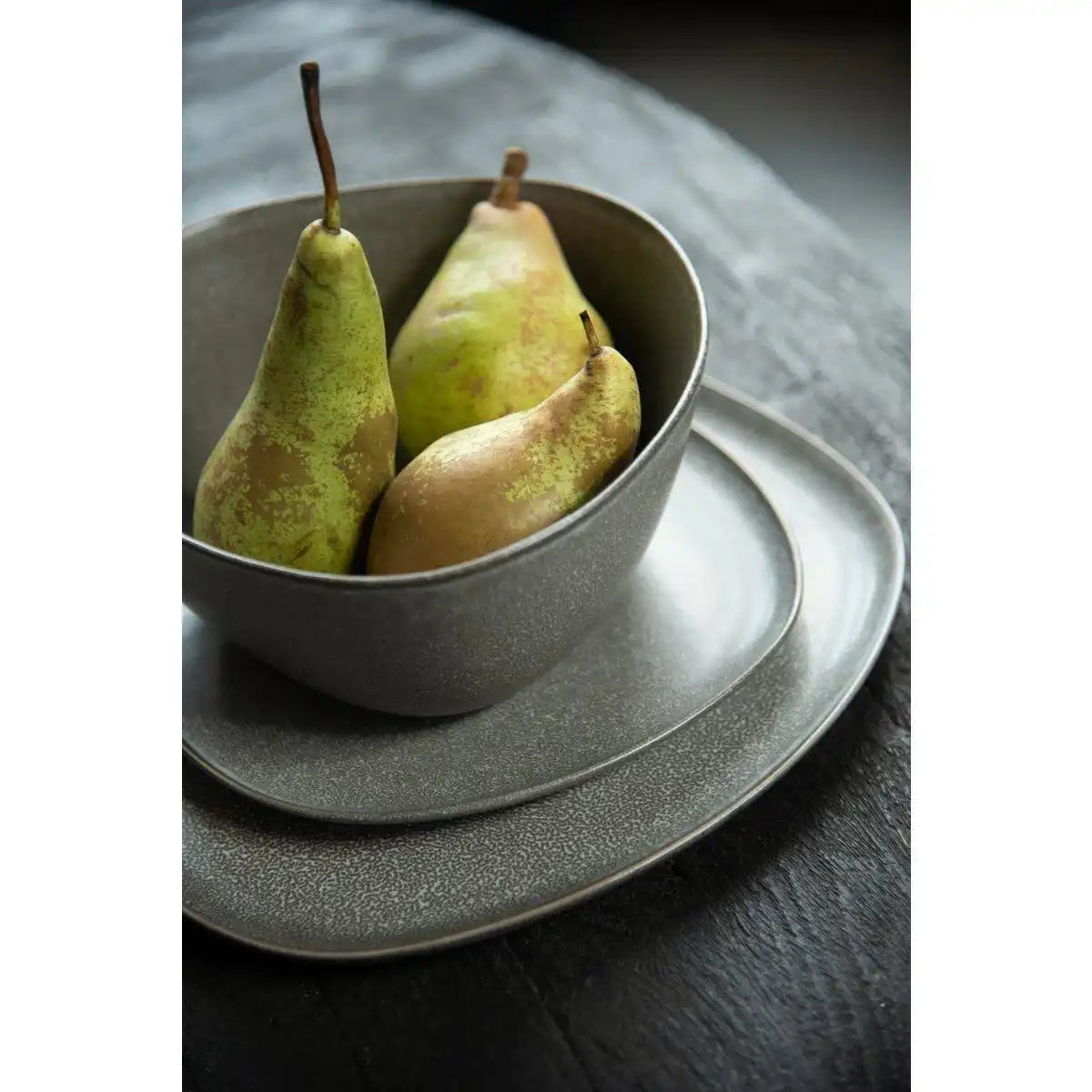J-Line Louise Teller - Keramik - Braun - M - - HomeDesign Knaus