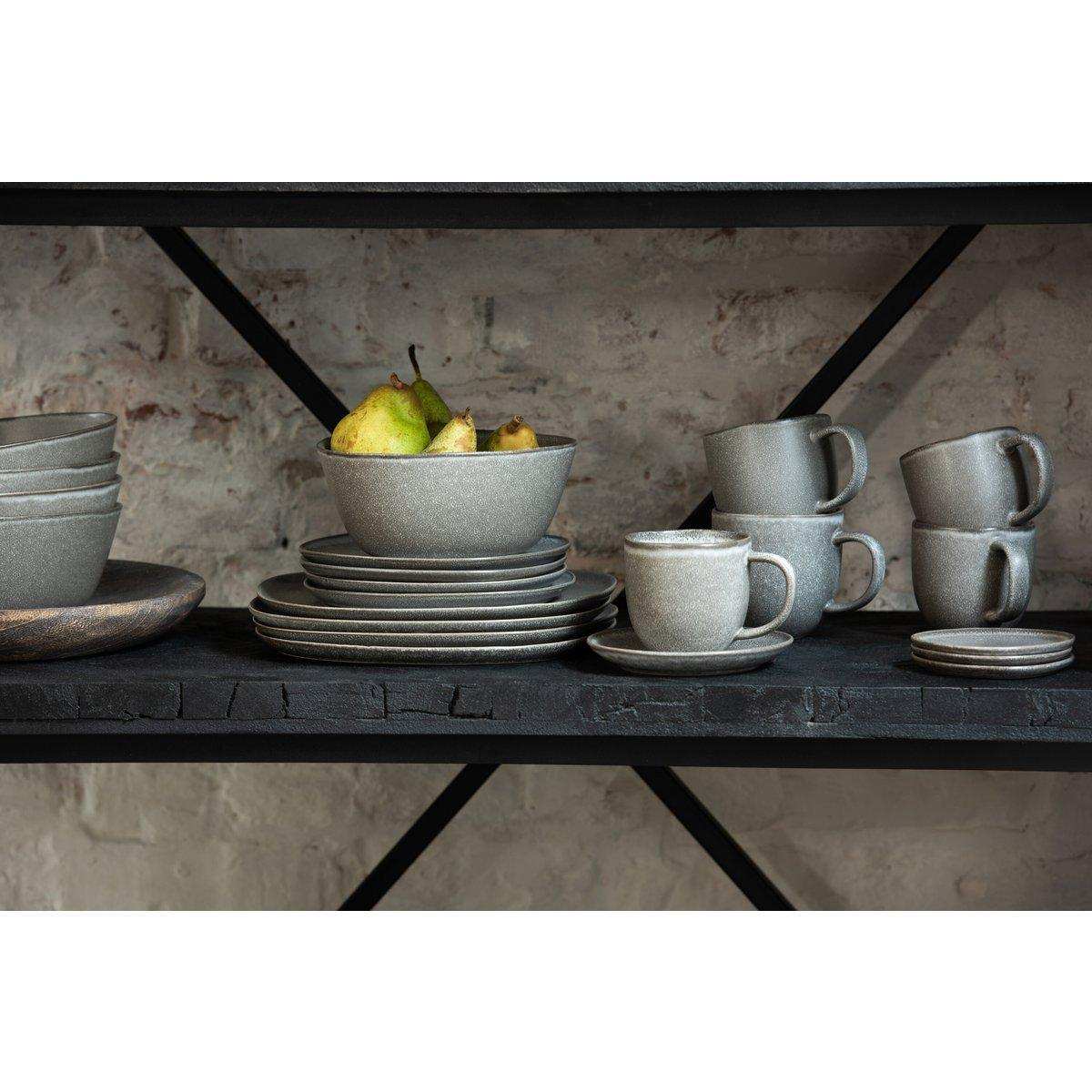 J-Line Louise Teller - Keramik - Braun - M - - HomeDesign Knaus