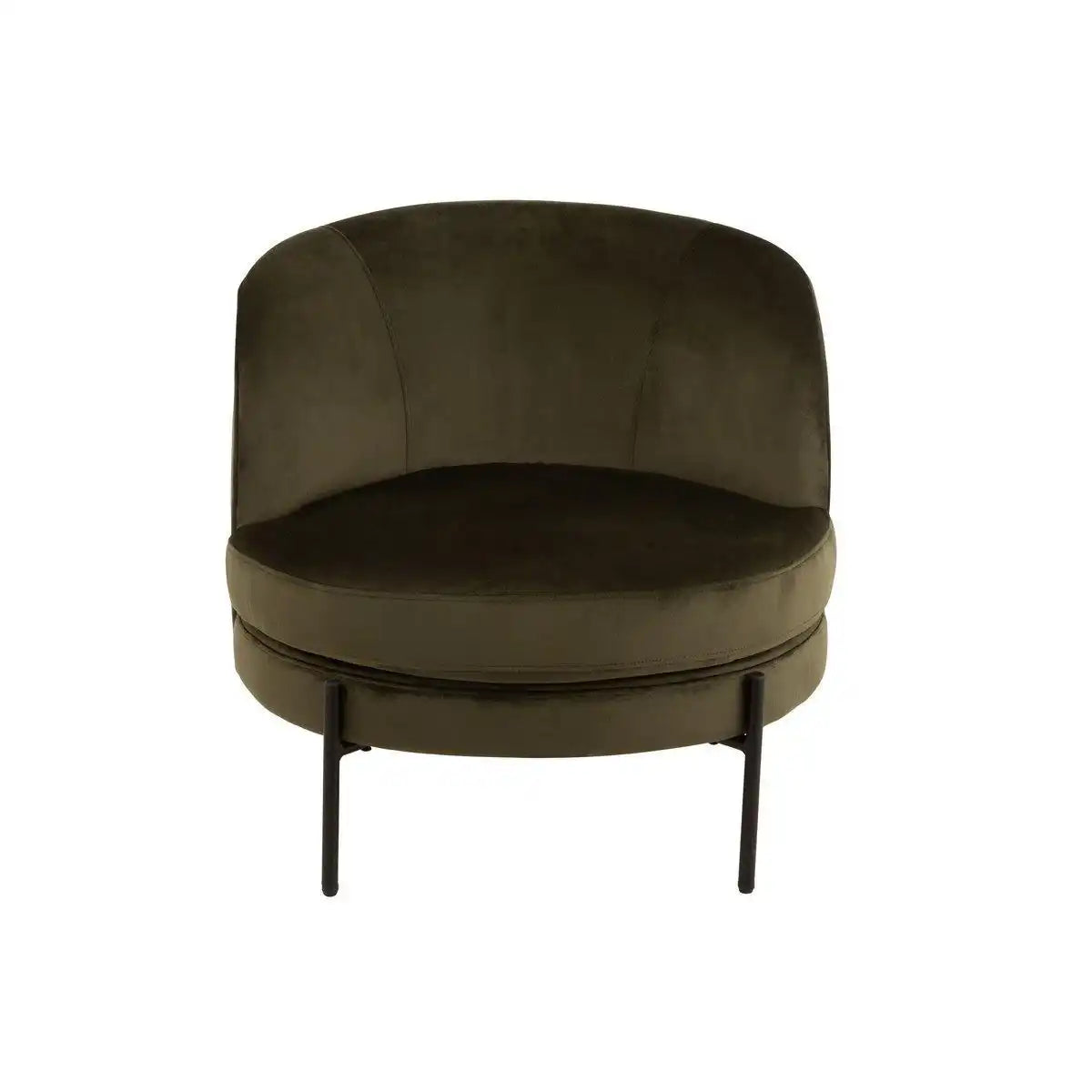 J-Line Lounge Chair Rund Textil/Metall Grün - HomeDesign Knaus