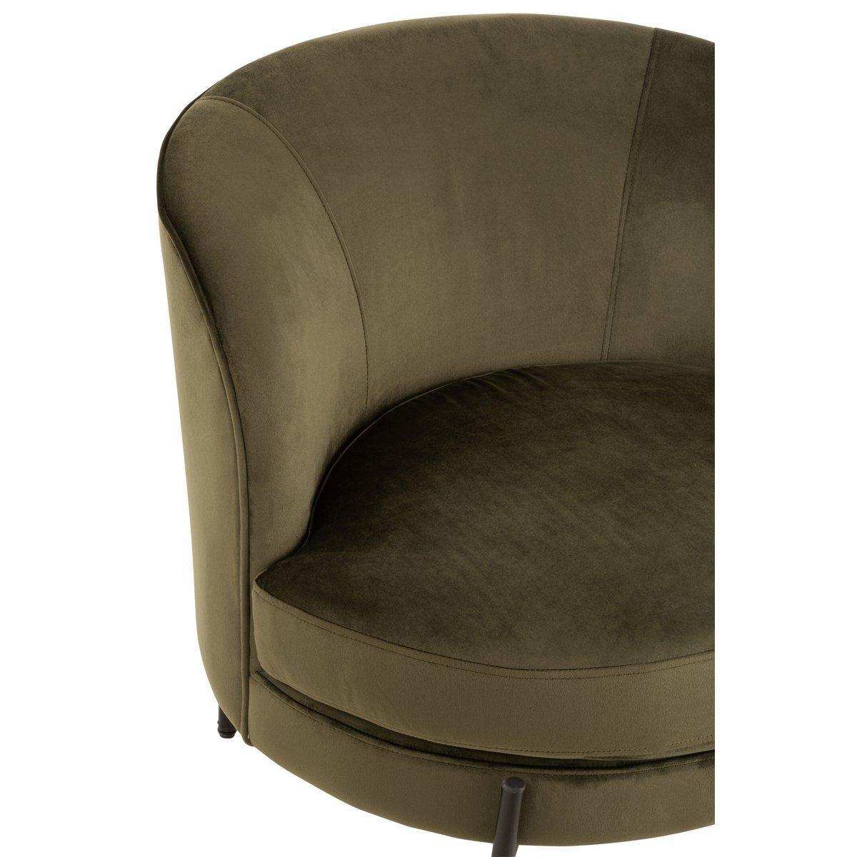 J-Line Lounge Chair Rund Textil/Metall Grün - HomeDesign Knaus