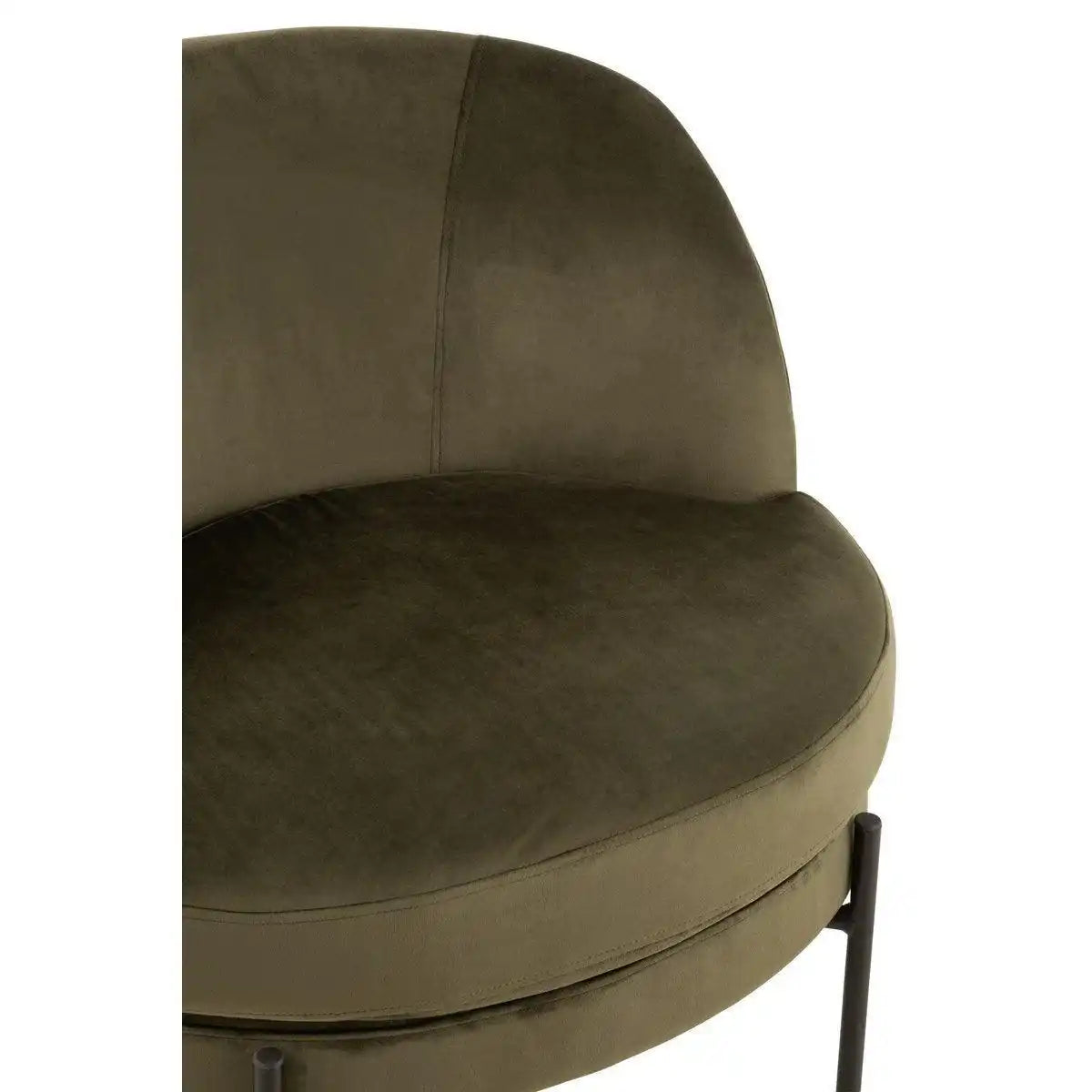 J-Line Lounge Chair Rund Textil/Metall Grün - HomeDesign Knaus