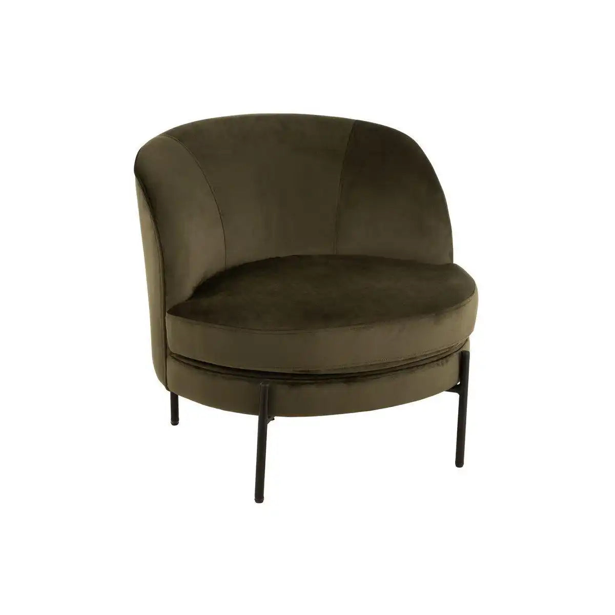 J-Line Lounge Chair Rund Textil/Metall Grün - HomeDesign Knaus