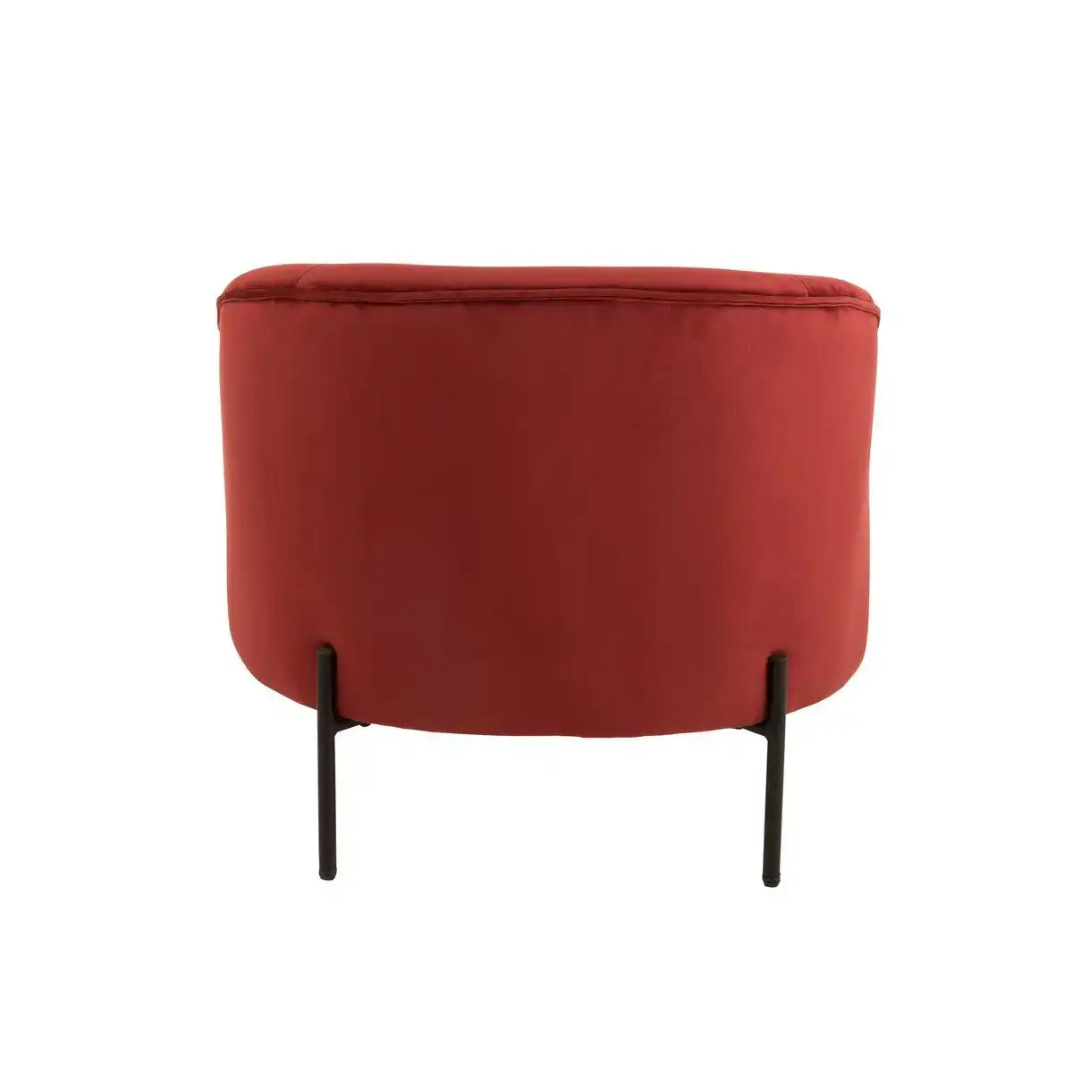 J-Line Lounge Chair Rund Textil/Metall Steinrot - HomeDesign Knaus