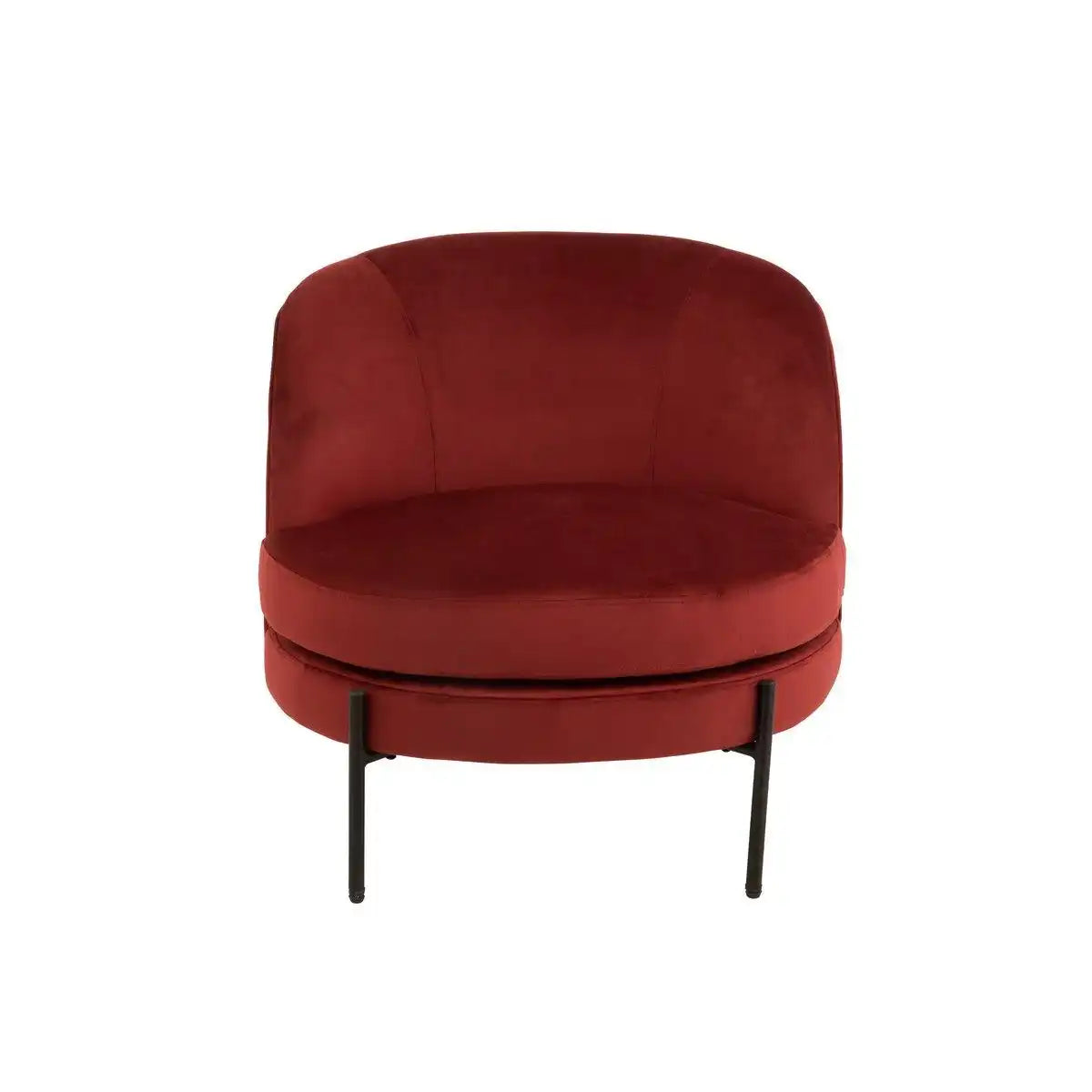 J-Line Lounge Chair Rund Textil/Metall Steinrot - HomeDesign Knaus