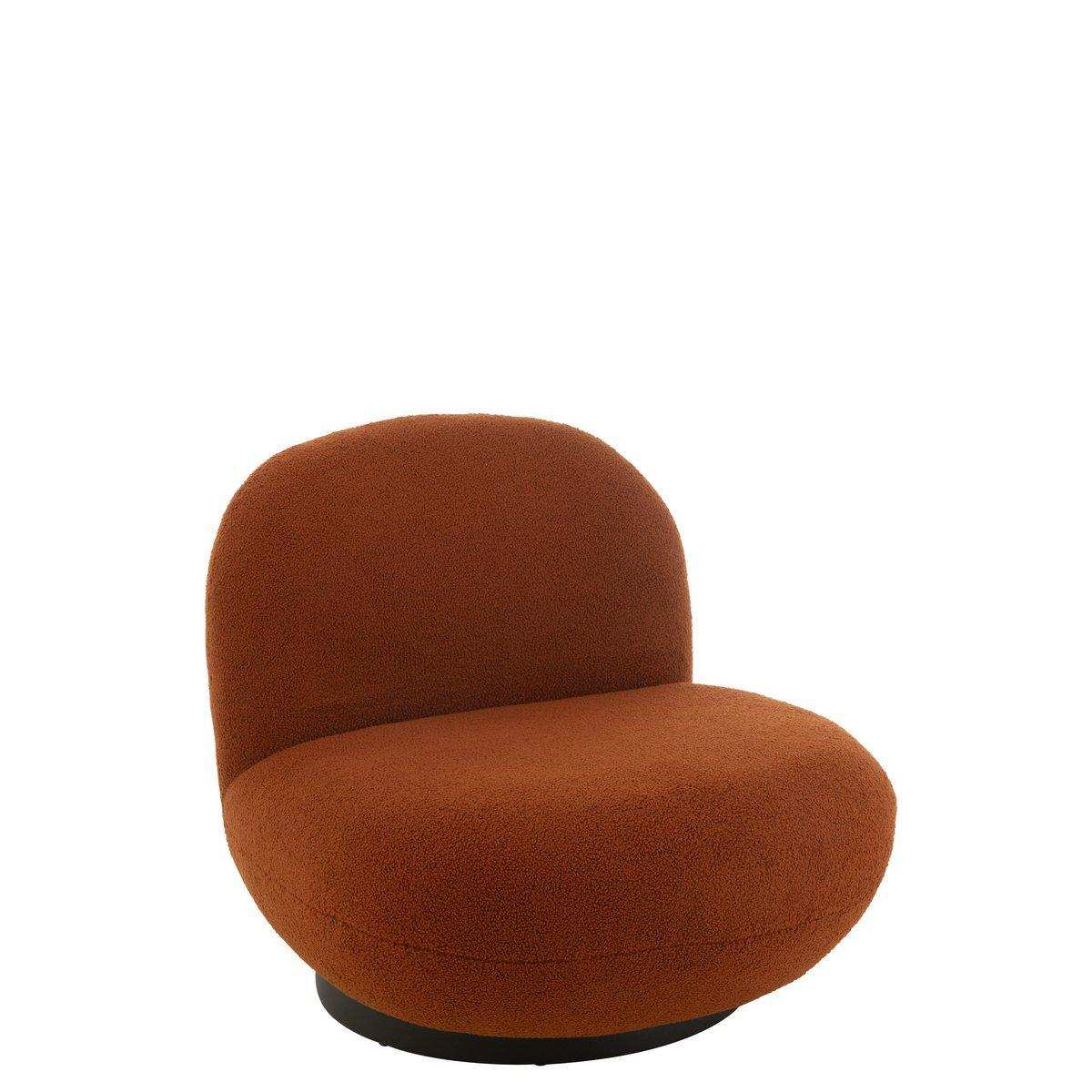 J-Line Lounge Chair Schneepappelholz/Schaum Orange/Schwarz - HomeDesign Knaus