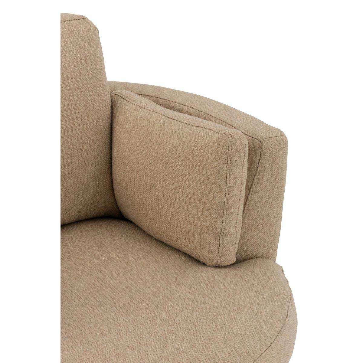 J-Line Lounge Chair Swiv Holz/Textil Beige - HomeDesign Knaus