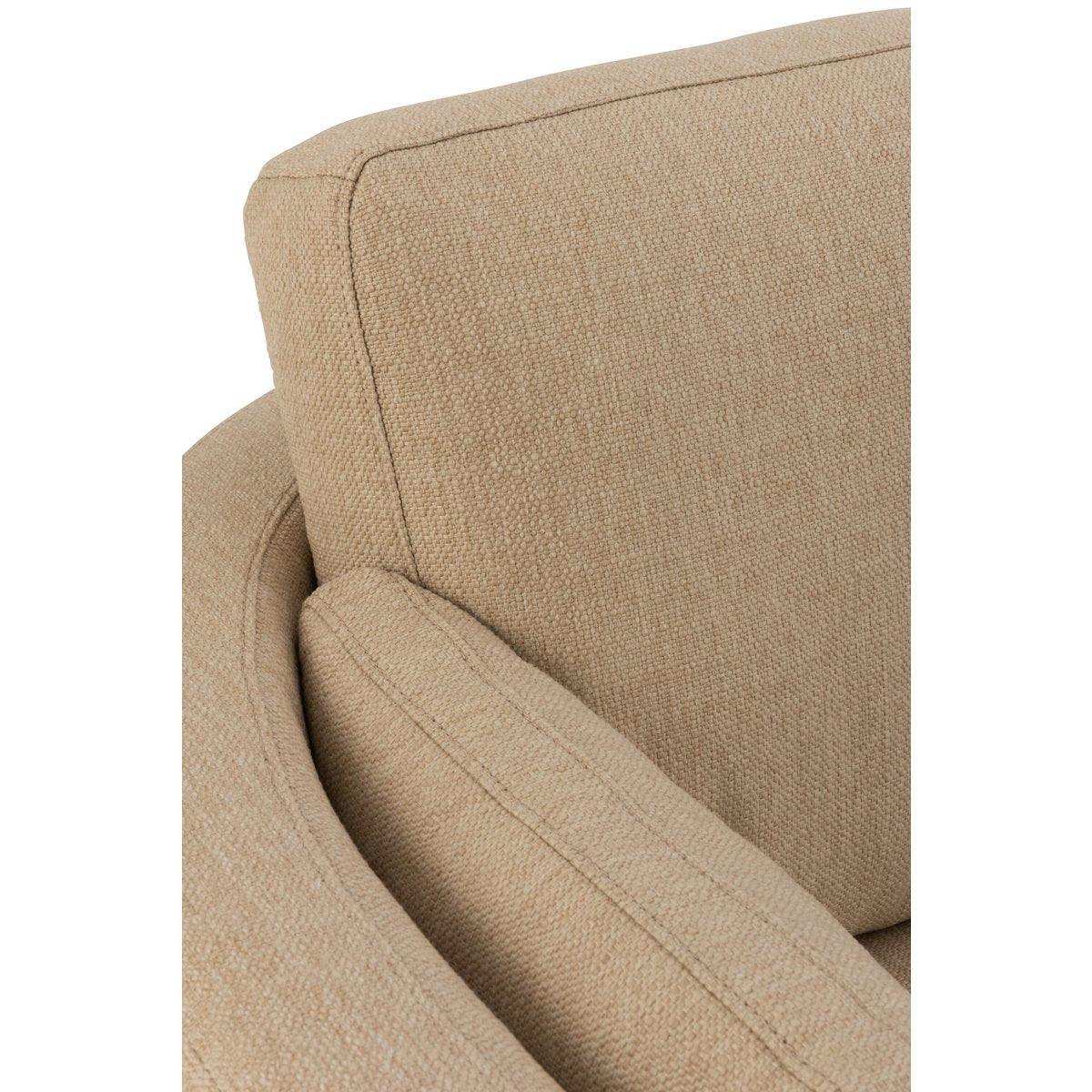 J-Line Lounge Chair Swiv Holz/Textil Beige - HomeDesign Knaus