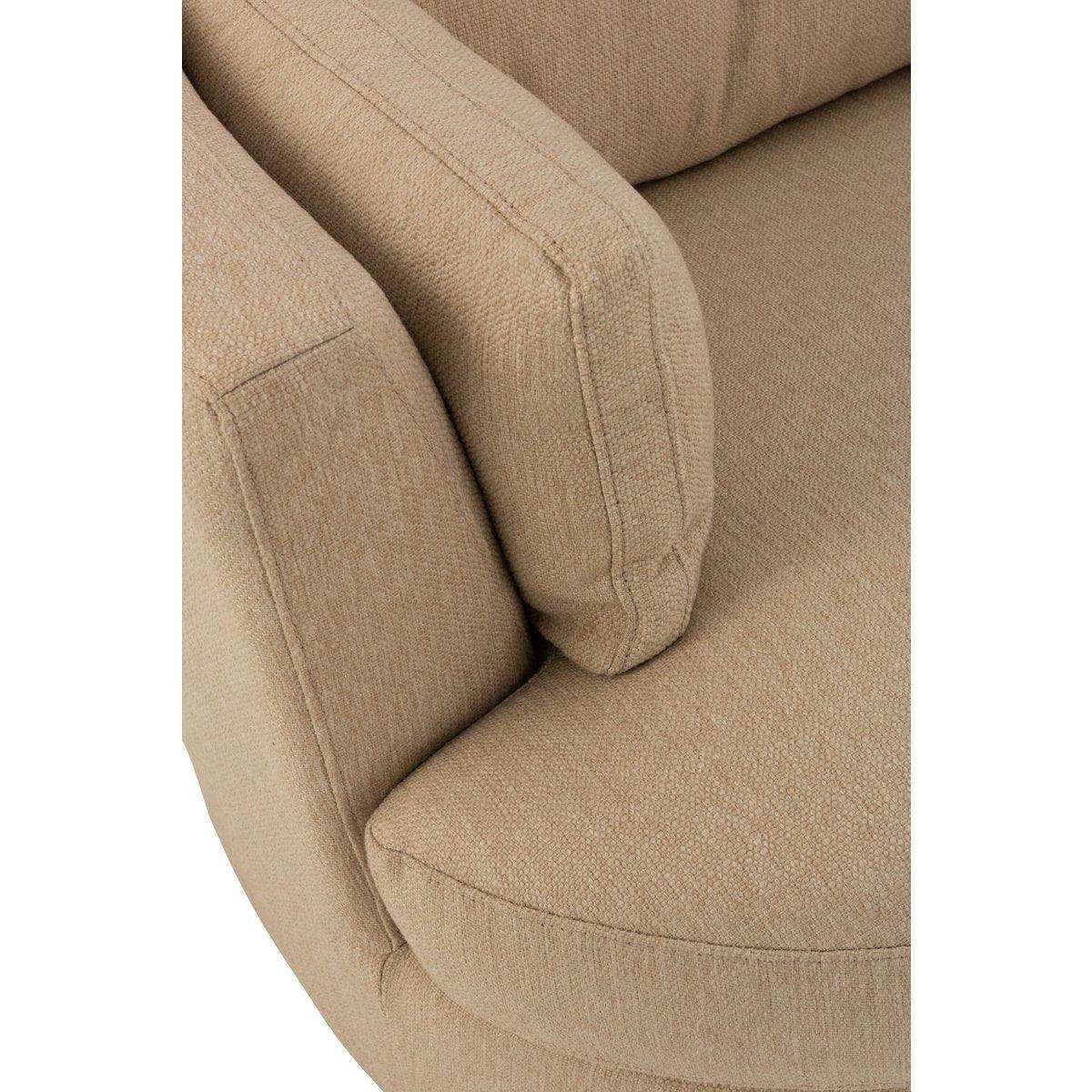 J-Line Lounge Chair Swiv Holz/Textil Beige - HomeDesign Knaus