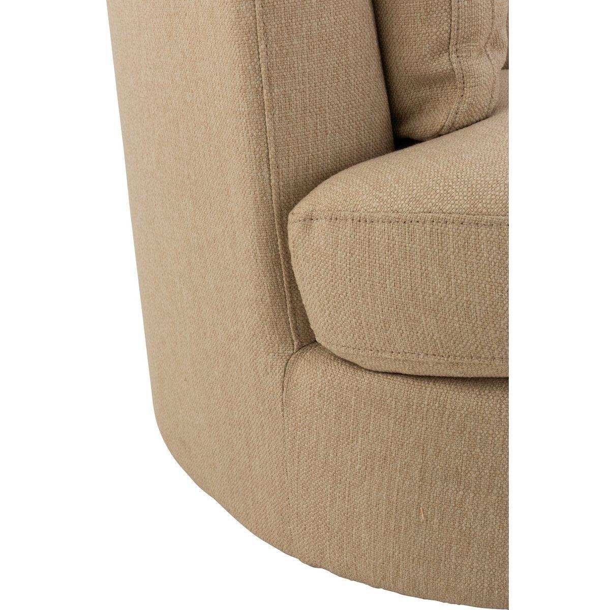 J-Line Lounge Chair Swiv Holz/Textil Beige - HomeDesign Knaus