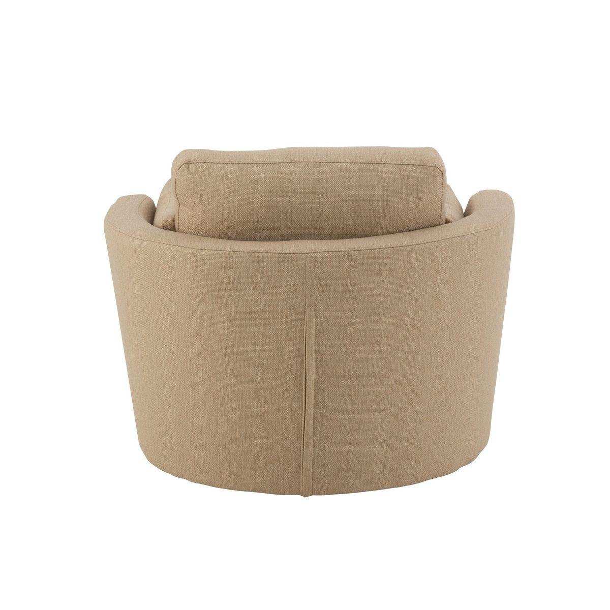 J-Line Lounge Chair Swiv Holz/Textil Beige - HomeDesign Knaus