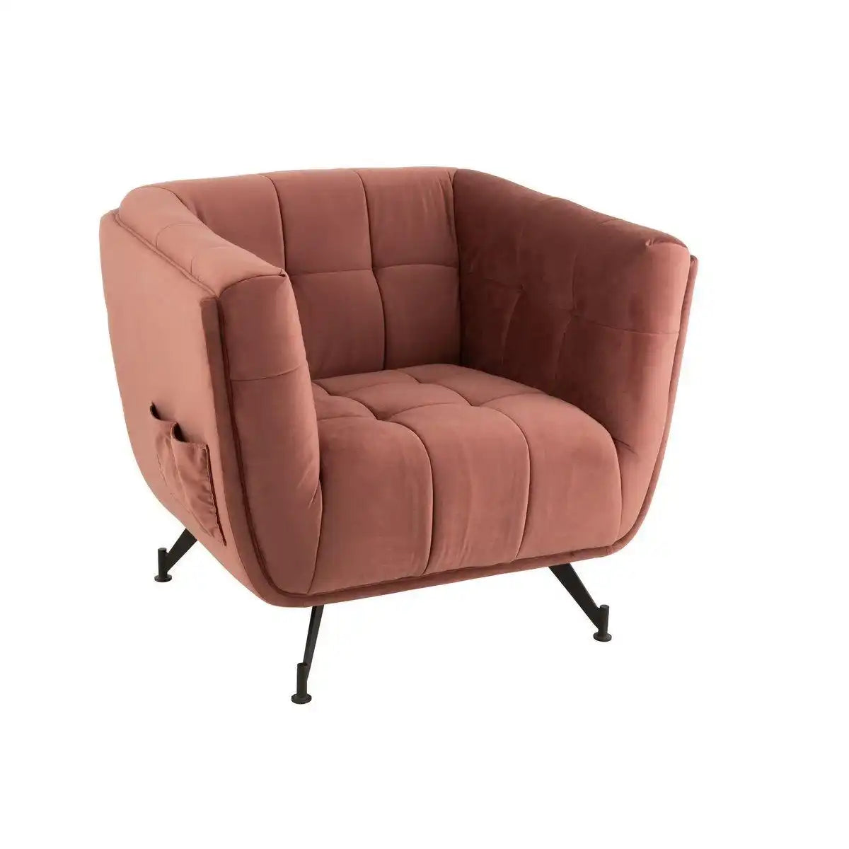 J-Line Loungesessel 1-Sitzer Textil/Holz/Metall Antikrosa - HomeDesign Knaus