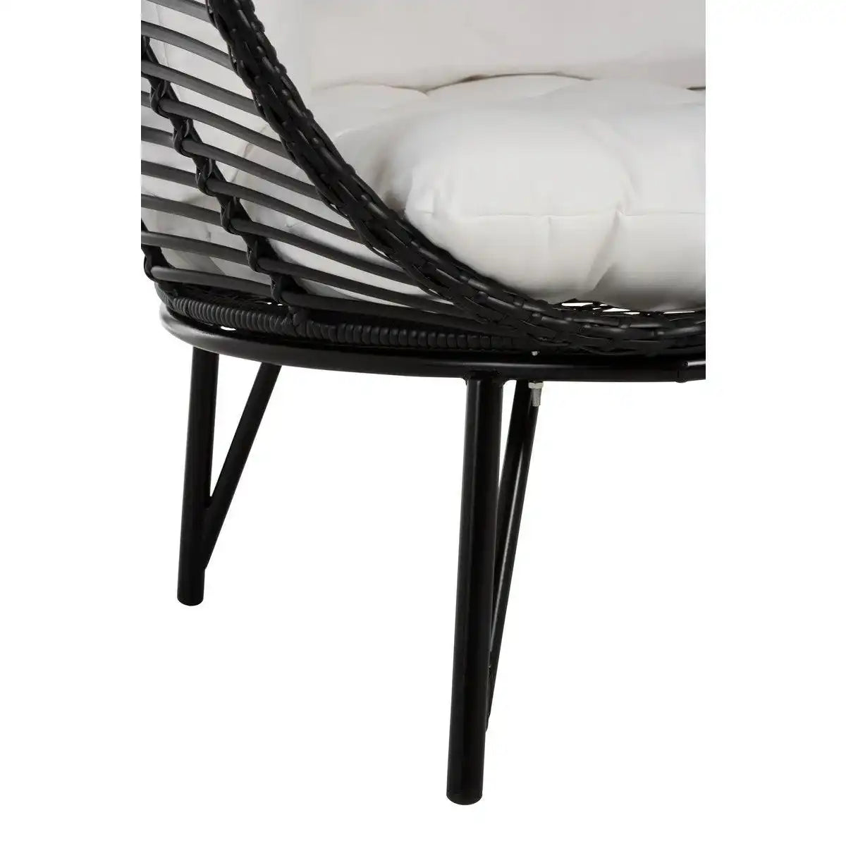 J-Line Loungesessel Oval – Stahl – Schwarz - HomeDesign Knaus