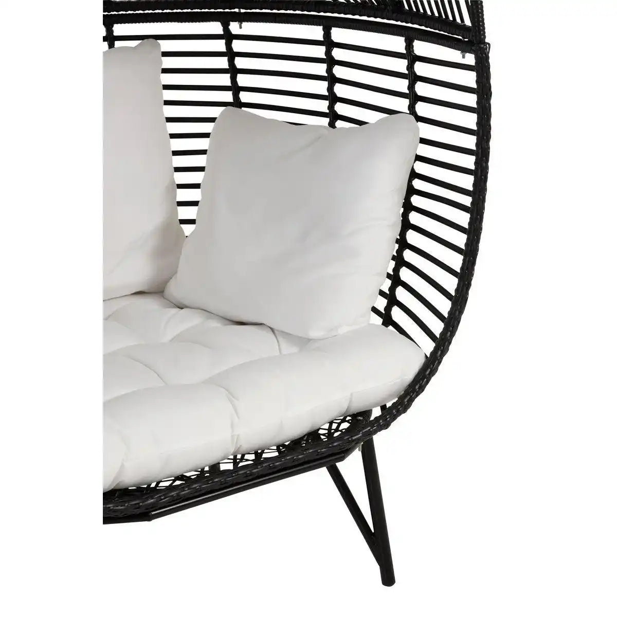 J-Line Loungesessel Oval – Stahl – Schwarz - HomeDesign Knaus
