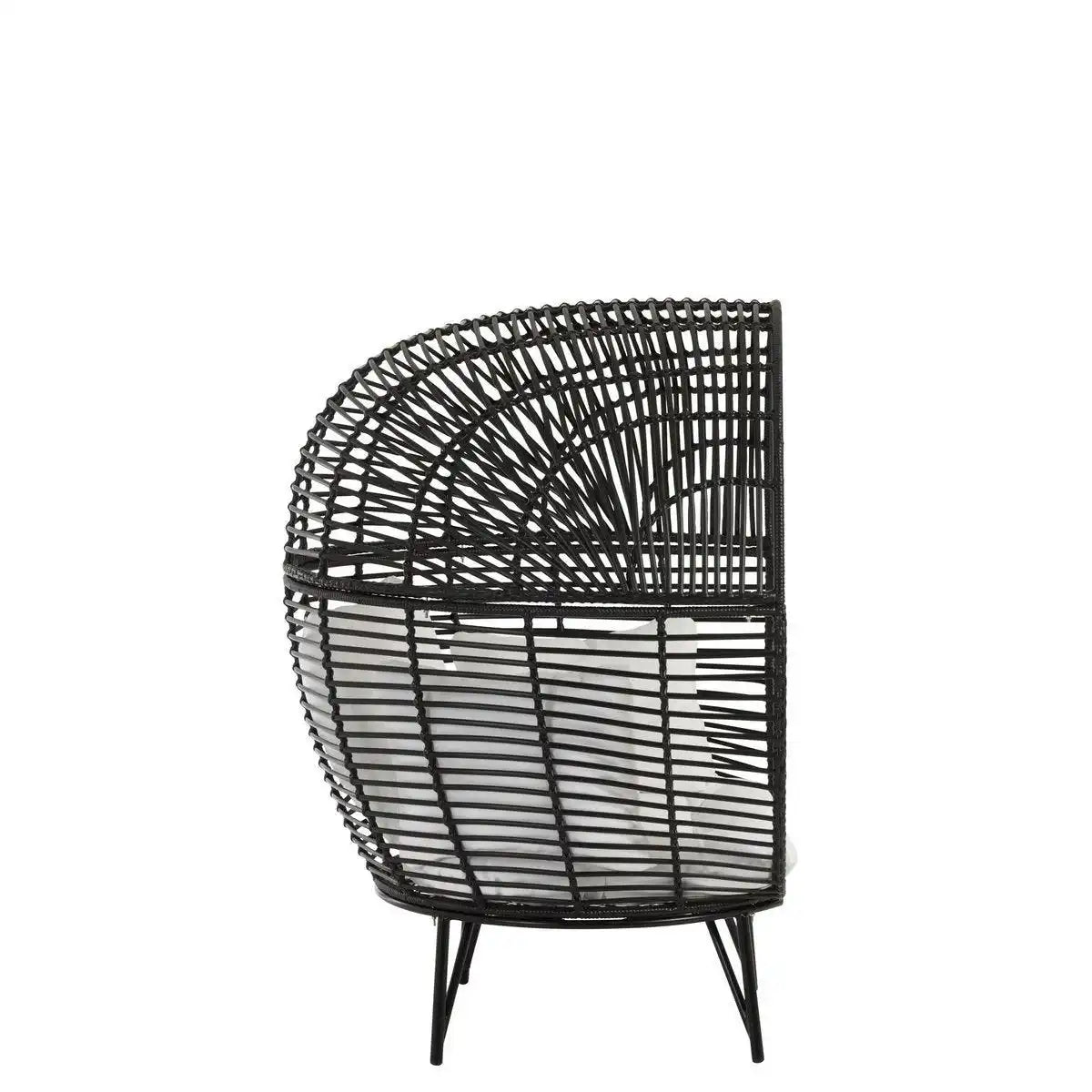 J-Line Loungesessel Oval – Stahl – Schwarz - HomeDesign Knaus