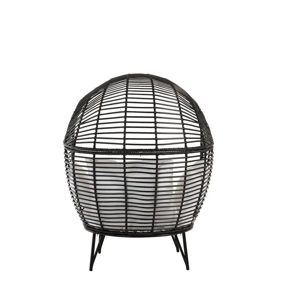 J-Line Loungesessel Oval – Stahl – Schwarz - HomeDesign Knaus