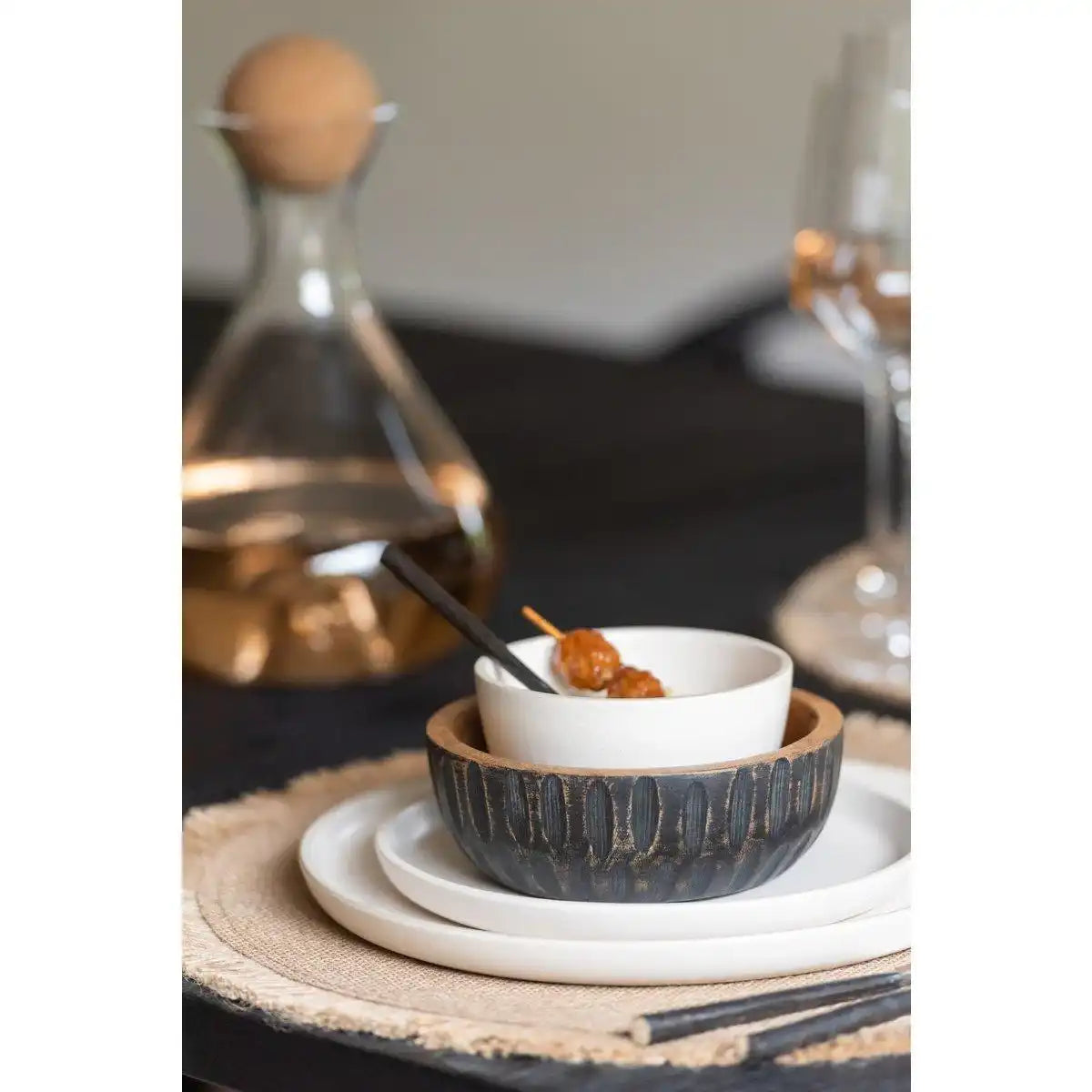 J-Line Marie Teller - Keramik - Creme - M - - HomeDesign Knaus