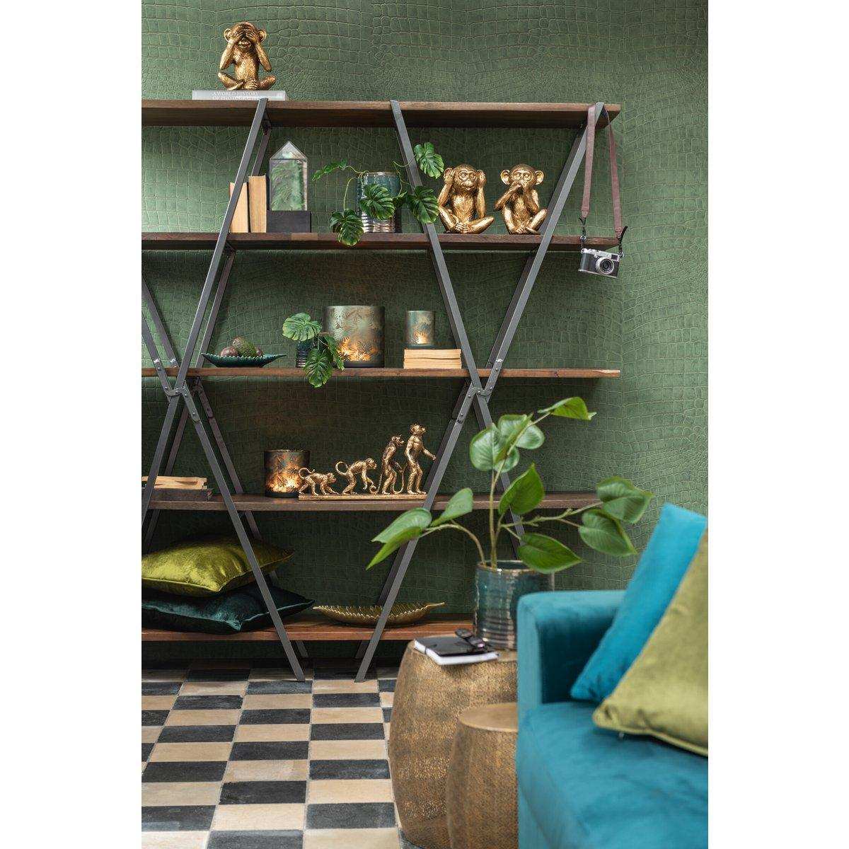J-Line Monkey Evolution Poly Antikgold - HomeDesign Knaus