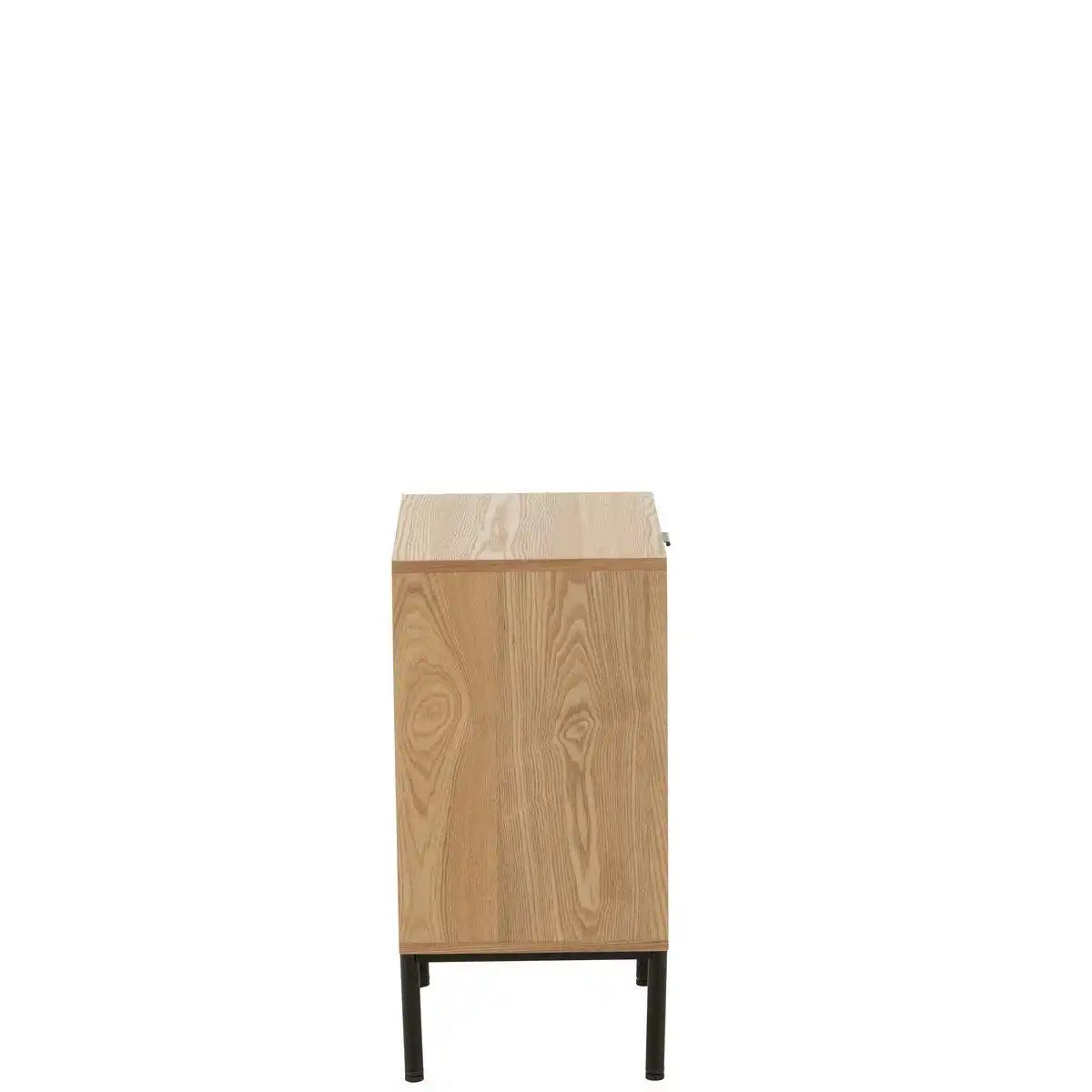 J-Line-Nachttisch Quadrat MDF/Metal Naturel/Schwarz - HomeDesign Knaus