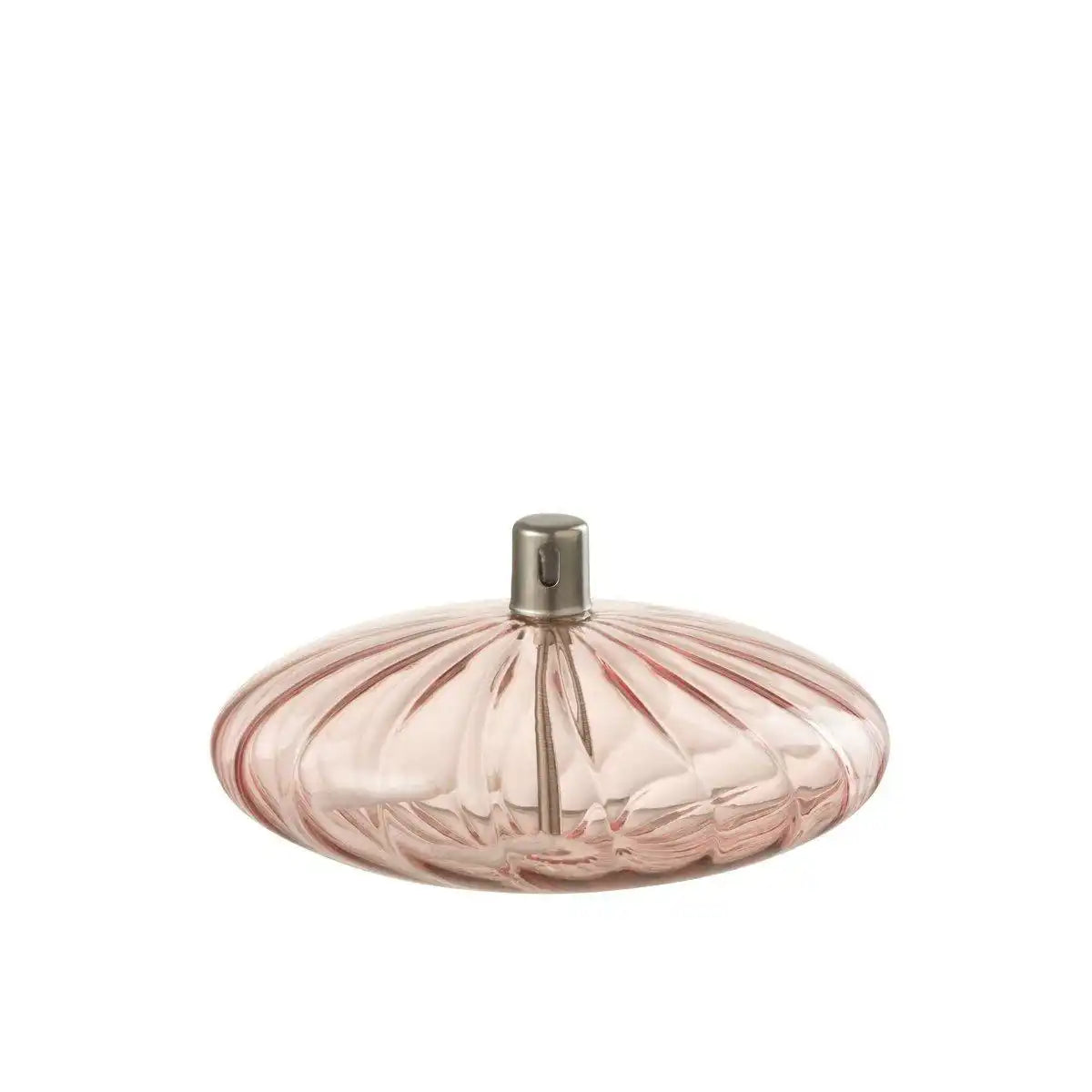 J-Line Öllampe Ribbels Low - Glas - Rosa - HomeDesign Knaus