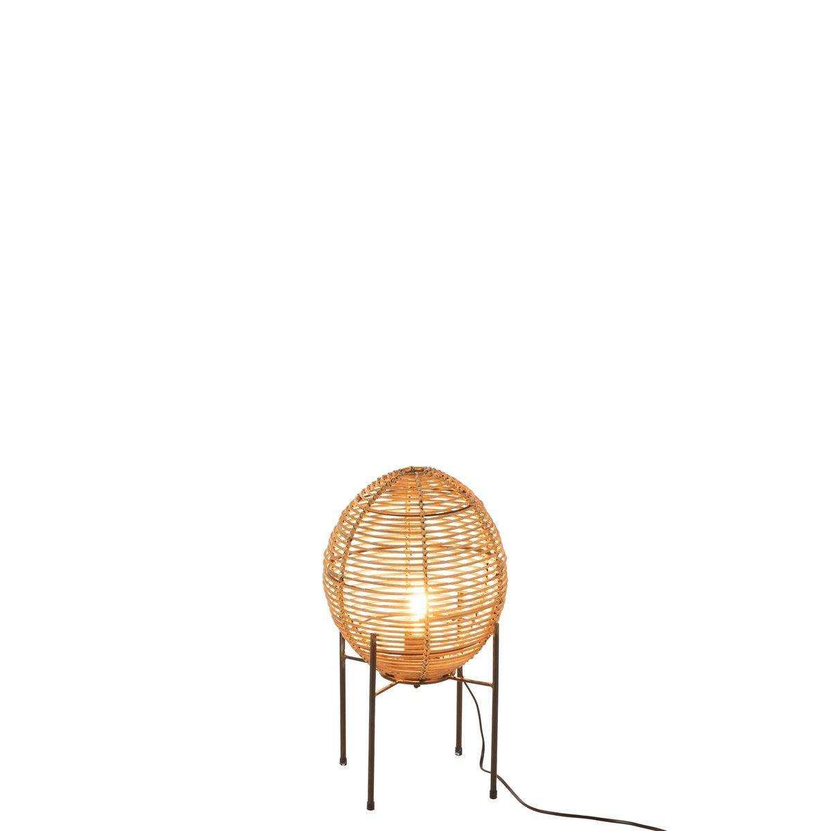 J-Line On Frame Rattan Tischlampe – Jute/Metall – Natur - HomeDesign Knaus