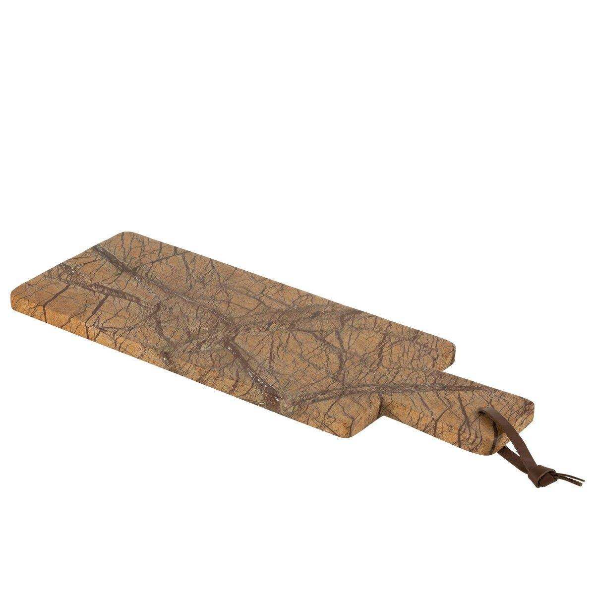 J-Line Oni Rechteckiges Marmor-Schneidebrett – Stein – Ocker – L - HomeDesign Knaus