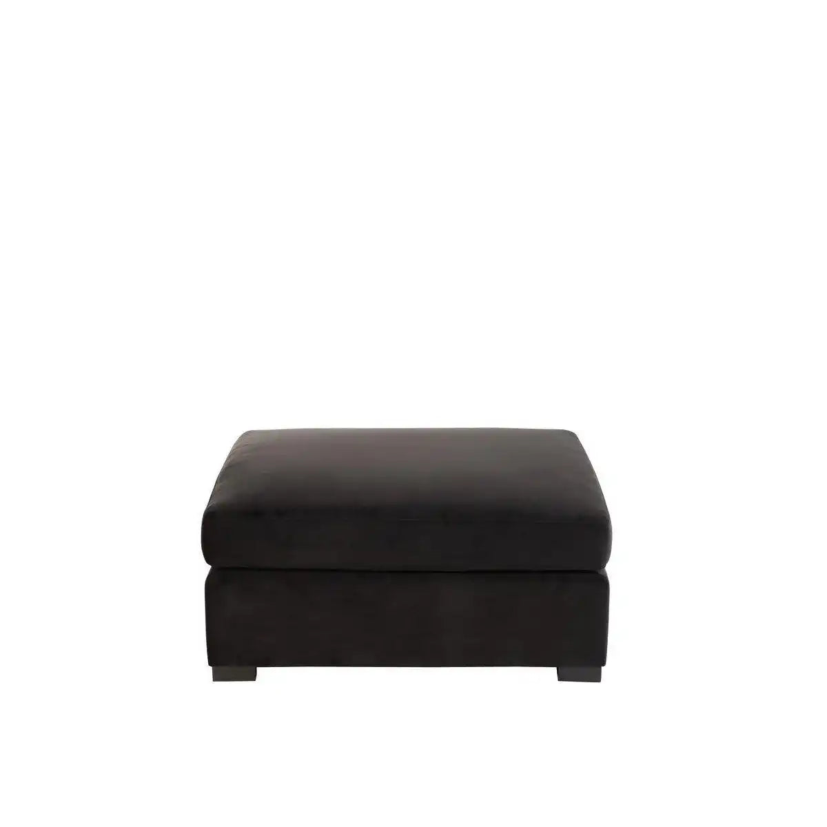 J-Line Ottoman-Sofa – 2 Personen – Samt/Holz – Schwarz - HomeDesign Knaus
