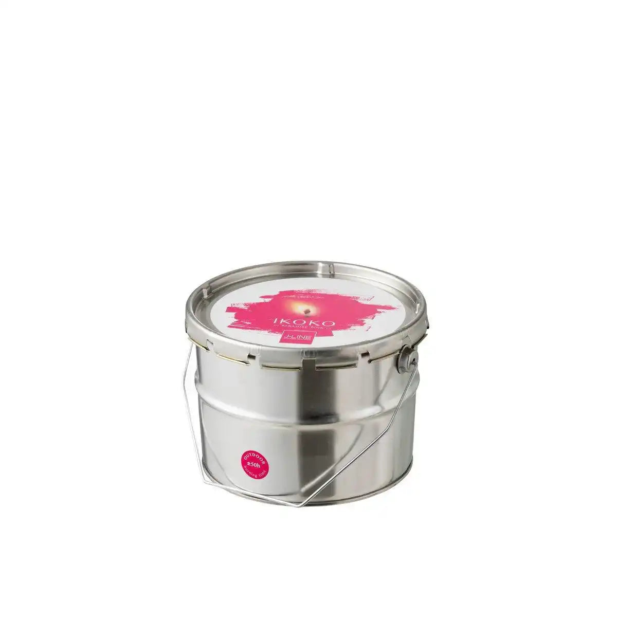 J-Line Outdoor Kerzenfarbtopf Ikoko Metall/Wachs Fuchsia Klein 50U - HomeDesign Knaus