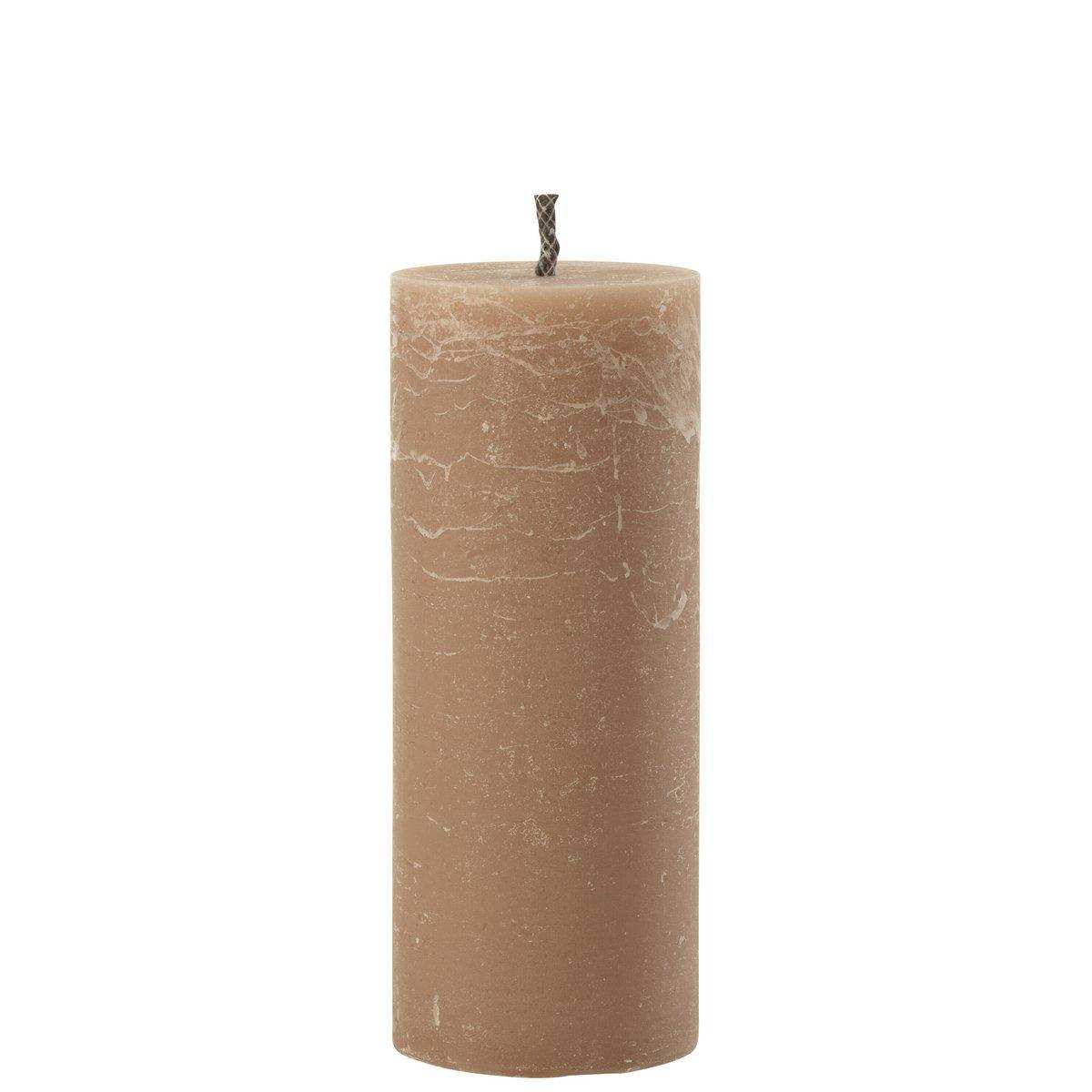 J-Line Outdoor-Kerzensäule, Paraffin, Taupe, groß, 45 Stunden - HomeDesign Knaus