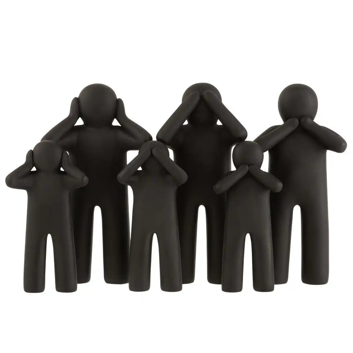 J-Line P'tit Maurice Hear/See/Speak No Evil Poly Black Großes 3er-Sortiment - HomeDesign Knaus