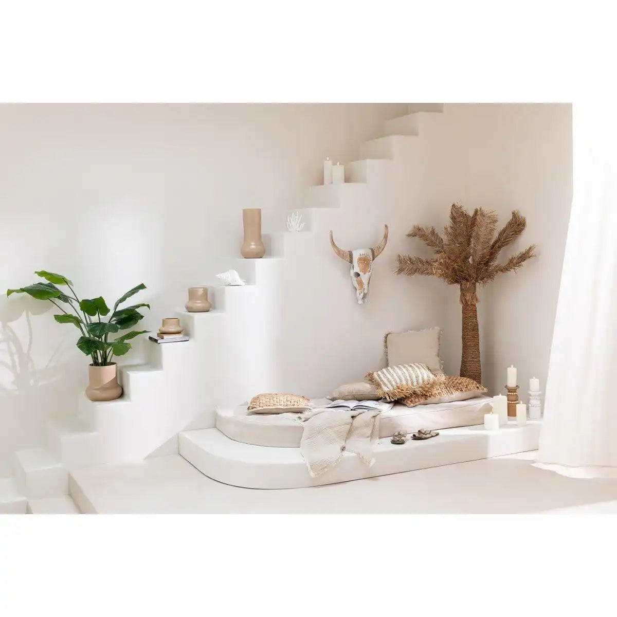 J-Line Palm Tree Seagrass Natural Medium - HomeDesign Knaus