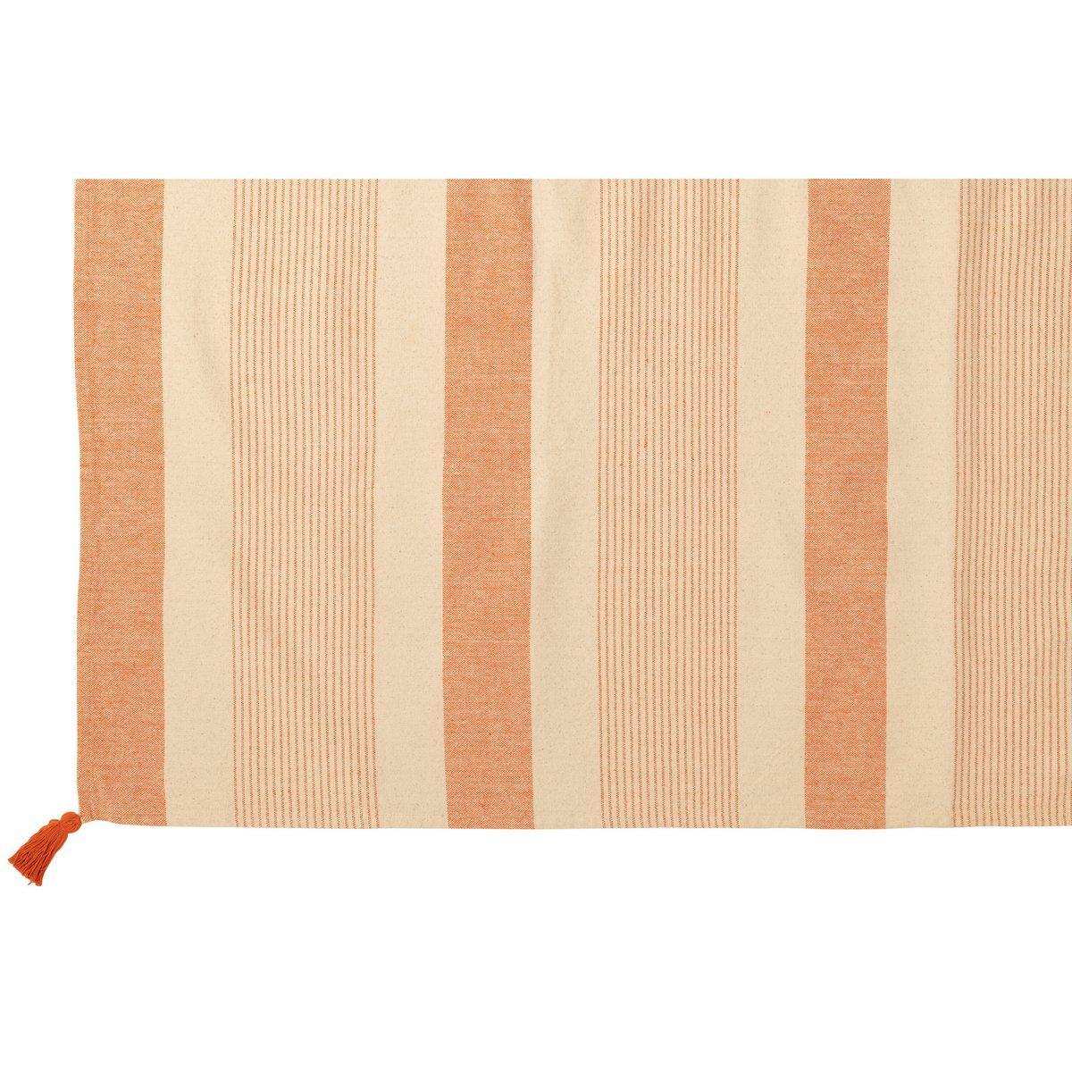 J-Line Plaid – Baumwolle – Beige/Orange – 130 x 180 cm - HomeDesign Knaus