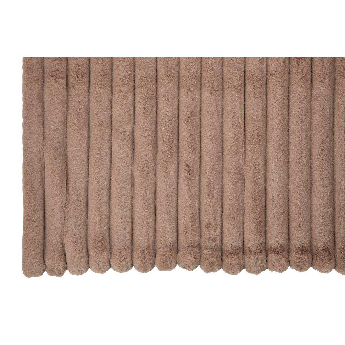 J-Line Plaid Cord – Polyester – helles Karamell – 180 x 130 cm - HomeDesign Knaus