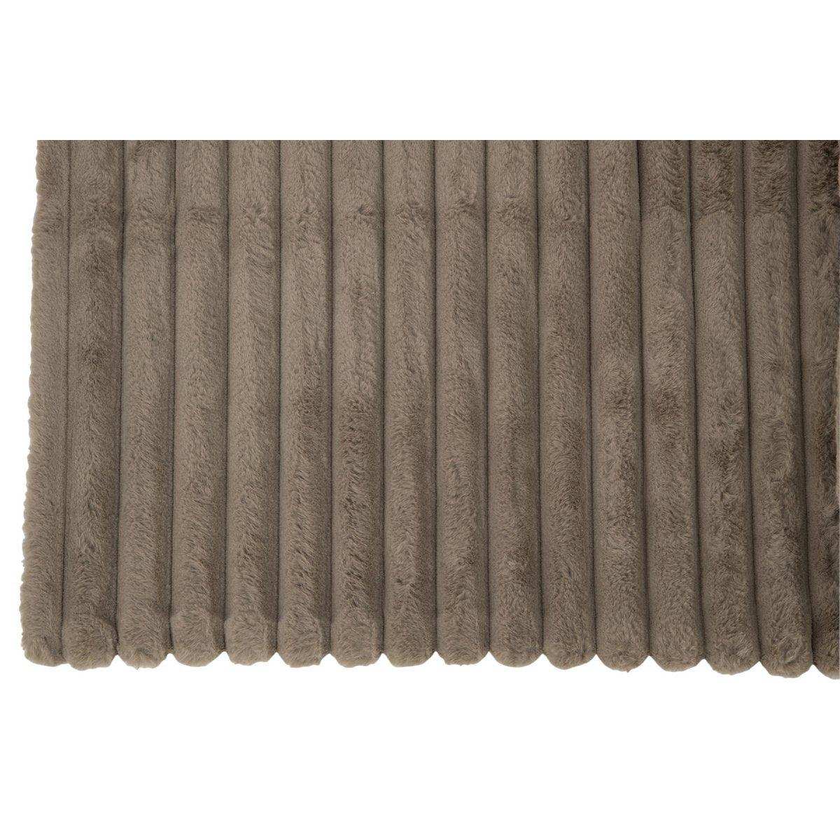 J-Line Plaid Cord – Polyester – Muisgrijs – 180 x 130 cm - HomeDesign Knaus