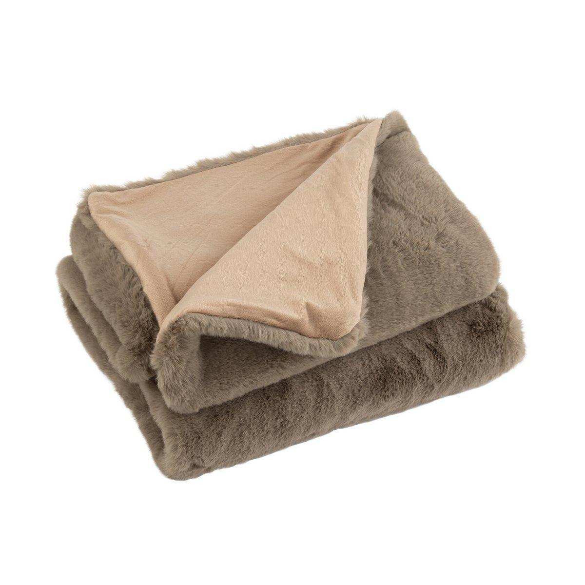J-Line Plaid Cutie – Fleecedecke – Polyester – 180 x 130 cm – Mausgrau - HomeDesign Knaus