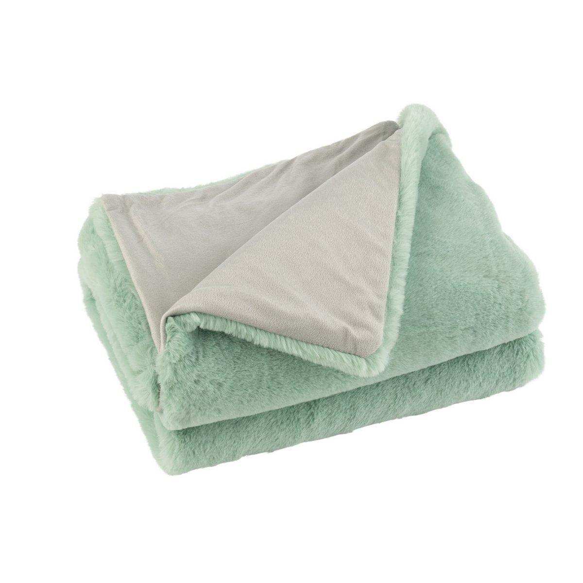 J-Line Plaid Cutie – Fleecedecke – Polyester – 180 x 130 cm – Munt - HomeDesign Knaus