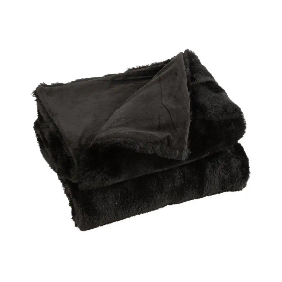 J-Line Plaid Cutie – Fleecedecke – Polyester – 180 x 130 cm – Schwarz - HomeDesign Knaus